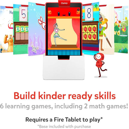 Osmo - Little Genius Starter Kit for Fire Tablet + Early Math Adventure - 6 Educational Games - Ages 3-5 - Counting, Shapes & Phonics - STEM Toy (Osmo Fire Tablet Base Included) (Amazon Exclusive)