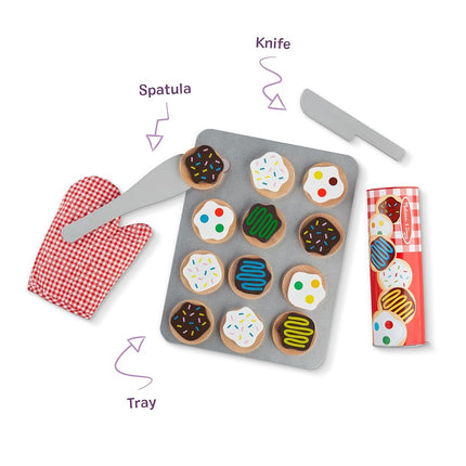 Melissa & Doug Slice and Bake Wooden Cookie Play Food Set