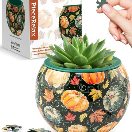 PieceRelax 3D Puzzle Planter - Hello Pumpkin Seaso