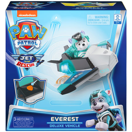 La Patrulla Canina, Jet al Rescate, Juguete Vehículo Transformable de Lujo Everest con Luces y Sonidos, Exclusivo de Amazon