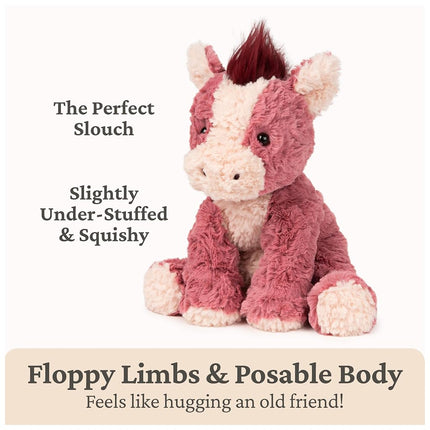 GUND Cozys Collection Horse Stuffed Animal, Spring Decor, Plush Toy for Ages 1 and Up, Pink/Red, 10”