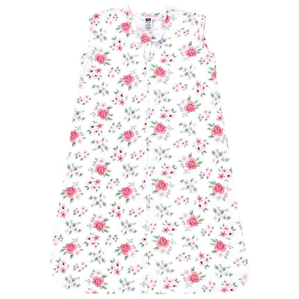 Hudson Baby Unisexo Bebé Algodón Sin Mangas Bolsa de Dormir Usable, Saco, Manta, Estampado Floral Vintage, 0-6 Meses