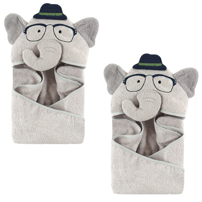 Hudson Baby Unisex Baby Cotton Animal Face Hooded 