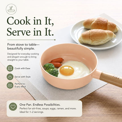 Neoflam FIKA 7-Inch Deep Wok Pan, Ceramic Nonstick, Induction