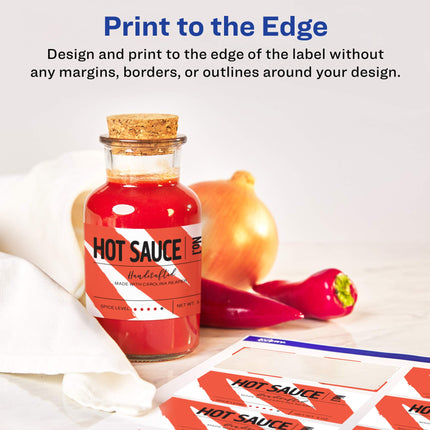 Avery Matte White Rectangle Labels with Sure Feed, 2" x 3", 800 Matte White Printable Labels