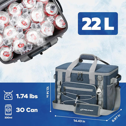 Maelstrom 30Can Collapsible Soft Cooler Bag, Leakproof Insulated Ice Chest