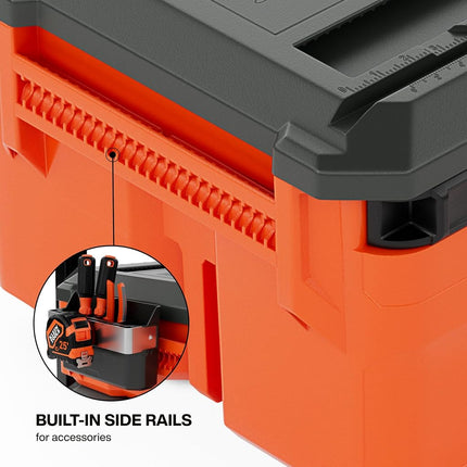 Klein Tools 54200MBX MODbox Medium Deep Tool Box, Heavy Duty Organizer with Removable Tray, Water and Debris Resistant, Stackable Module