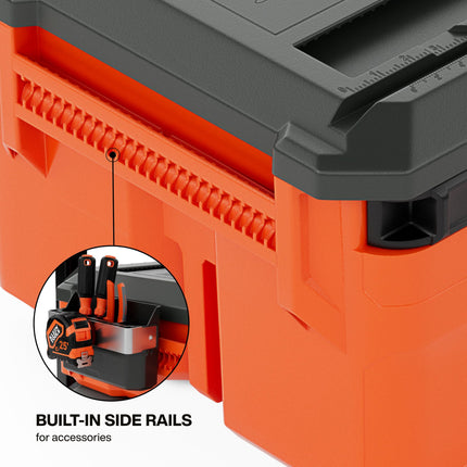 Klein Tools 54200MBX MODbox Medium Deep Tool Box, Heavy Duty Organizer with Removable Tray, Water and Debris Resistant, Stackable Module