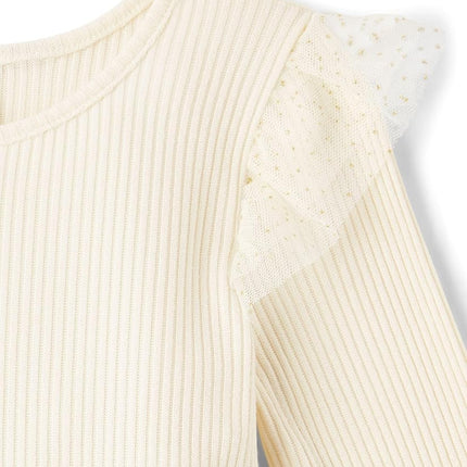 Vestidos de vestir de manga larga para bebés y niñas pequeñas de The Children's Place, margaritas blancas, de 12 a 18 meses