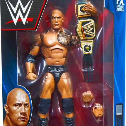Mattel WWE The Rock Top Picks Elite Collection Figura de acción, articulación y detalles realistas, accesorios intercambiables, 15 cm