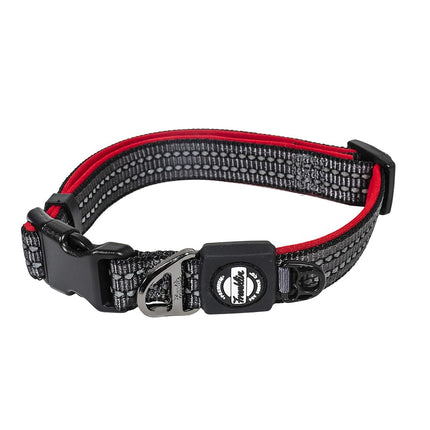 Franklin Pet Supply Co. - Nylon Dog Collar - Reflective Comfort - Fit - Neoprene - Adjustable- Small- Medium - Large - Puppy - Dog - Cat- Easy Clip