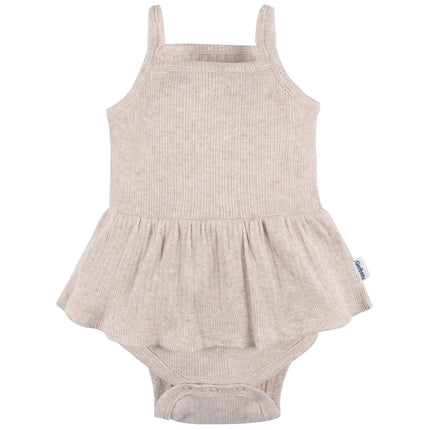 Body de Gerber sin mangas con faldita para bebé, color Winsome Orchid, de 3 a 6 meses