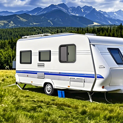 VEVOR Horizontal RV Window, 24" W x 20" H Tinted Sliding with Net Screen & Trim Ring, Fit 15/16"-1 3/4" Thickness Wall, RV Window Replacement for Teardrop Cargo Trailer Camper, DOT Approved