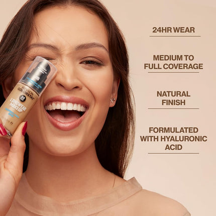 Revlon Liquid Foundation, ColorStay Face Makeup for Normal and Dry Skin, Longwear Full Coverage with Matte Finish, Oil Free, 150 Buff, 1.0 Oz/ 30ml