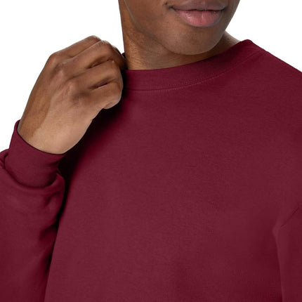 Hanes Mens EcoSmart Fleece Sweatshirt, Cotton-Blend Pullover, Crewneck Sweatshirt for Men, Mulled Berry 1 Pack, S