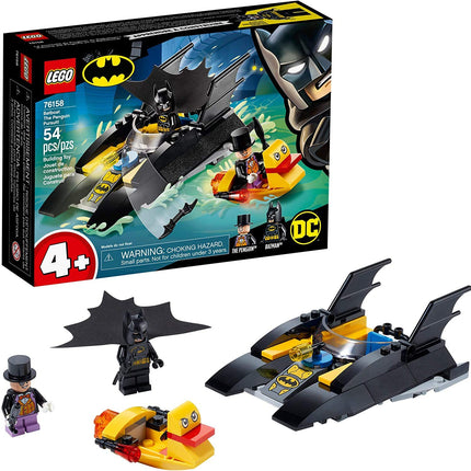 LEGO DC Batboat The Penguin Pursuit! 76158 Top Batman Building Toy for Kids, with Super-Hero Minifigures, 2 Boats, a Batarang and an Umbrella, Great Holiday or Birthday Gift, New 2020 (55 Pieces)