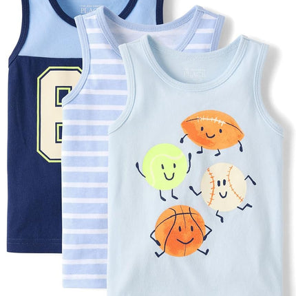 Lot de 3 débardeurs assortis The Children's Place pour garçons et tout-petits, dinosaures, 6-9 mois