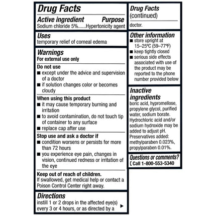 Bausch and Lomb Pharmaceuticals Muro 128 5 Percent Solution (15 Ml), 0.5 Ounce