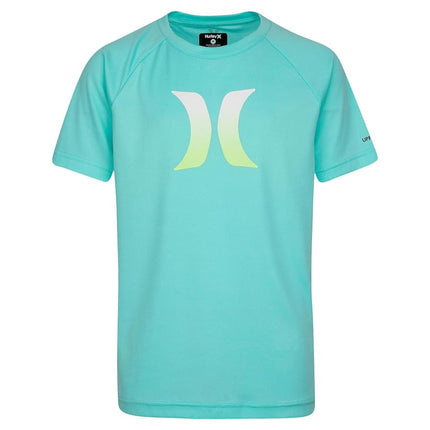 Hurley Boys' Rash Guard Shirt, Green/Icon, Medium