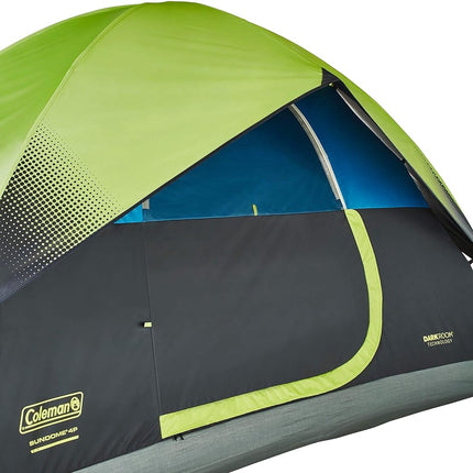 Tienda Coleman Sundome Dark Room, 4/6 personas, bloquea el 90 % de la luz solar, resistente a la intemperie con doble techo y fácil instalación en minutos