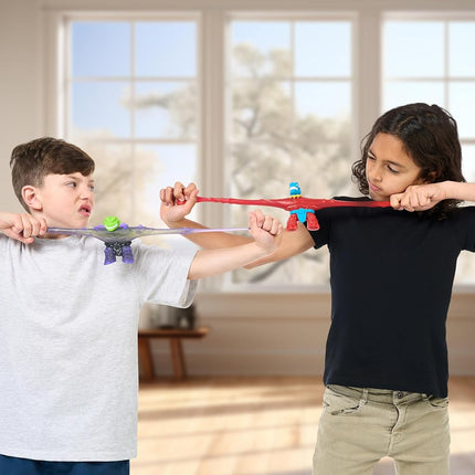 Heroes of Goo Jit Zu Smash Strikers Versus Pack: Squishy Tyro vs. Stretchy Rock Jaw. Sensory-Filled Figures with Smashing fist Weapons. Stretch Them up to 3X Their Size. Collect Them All!