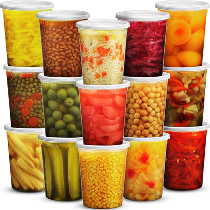 JoyServe 32 Oz Deli Food Containers with Lids - (3