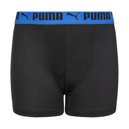 PUMA Boys' 5 Pack Performance Boxer Briefs, Black/Bright, M