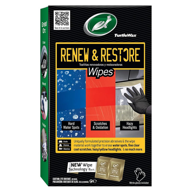 Turtle Wax 54349 Renew and Restore Wipes, Car Pain