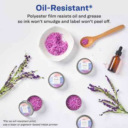 Avery Durable Waterproof Round Labels with Sure Feed, Print to The Edge, 1.5" Diameter, 1,000 Oil and Tear-Resistant Labels, Laser/Pigment-Based Inkjet Printable Labels (36587)