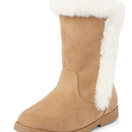 Gymboree girl's and Toddler Casual Boots Fashion, Tan, 2 Big Kid