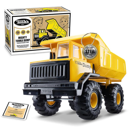 Tonka Retro Mighty Dump Truck - Collector's Edition - Made with 2X More Steel, Kids Construction Toy, Metal Truck, Toy Truck for Boys and Girls, Kids, Toddlers, Ages 3+
