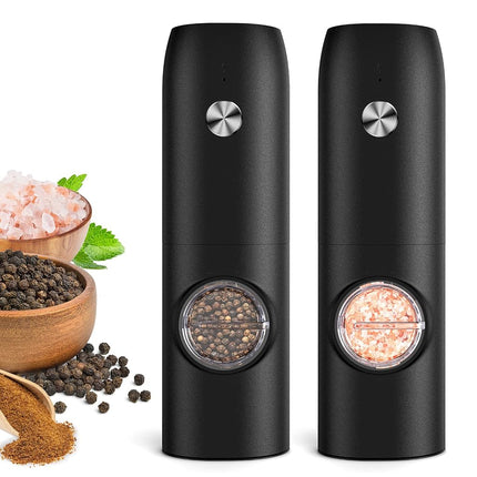 Electric Salt and Pepper Grinder Set, Rechargeable