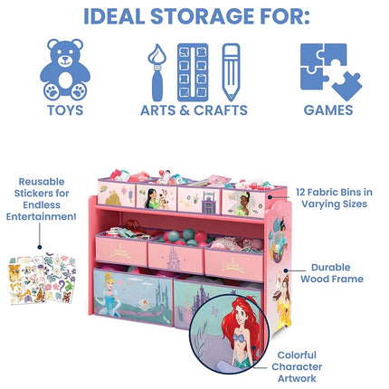 Organisateur de jouets Disney Princess Deluxe 9 bacs design et rangement par Delta Children