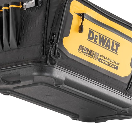 DEWALT DWST60106-1 Tool Tote – 36 pockets, IP54 water-resistant, 1680D fabric, waterproof base, ergonomic handles and a padded shoulder strap make it easy to carry.