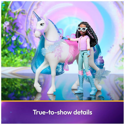 Unicorn Academy, Layla & Glacier Power of Friendship Set, Easter Gifts Idea, Dolls & Unicorn Toys, Includes Translucent Saddle & 2 Power Accessories, Metallic