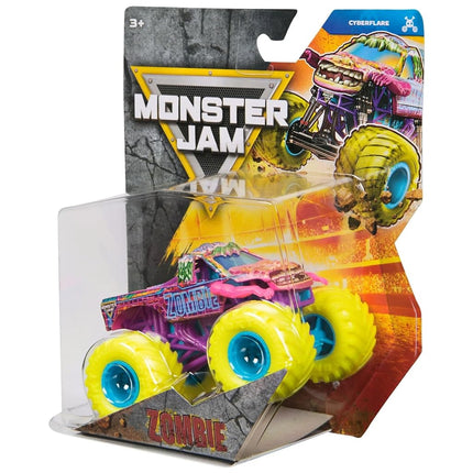 Monster Jam 2026 Official 1:64 Diecast Truck Series 45 Cyberflare Zombie