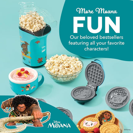 Disney Dash Fresh Pop Popcorn Maker - Oil-Free, Air Popcorn Popper - With Measuring Cup & Recipe Guide - Perfect for Movie Nights - 16 Cups, Moana