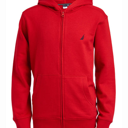 Nautica Boys' Fleece Zip-up Hoodie Sweatshirt, Ope