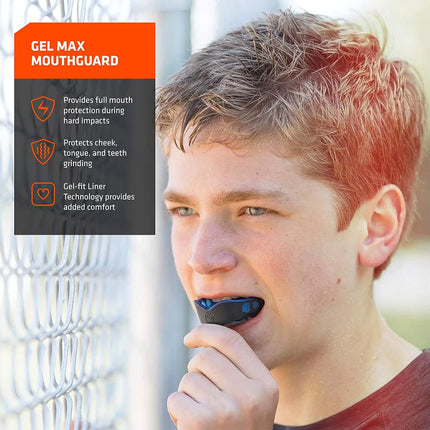 Shock Doctor Men's Gel Max Flavour Fusion Mouth Guard-Red, Fruitpunch, 10+ Youth