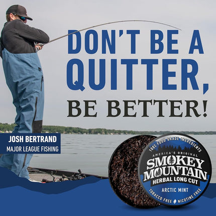 Smokey Mountain Arctic Mint Snuff, 5 Cans, no Tobacco and no Nicotine, Refreshing Herbal and Smokeless Chew Alternative