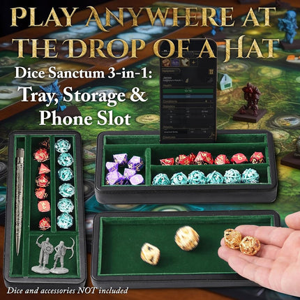 Soar Forge Sanctum Dice Box - Premium Case & Tray for DND