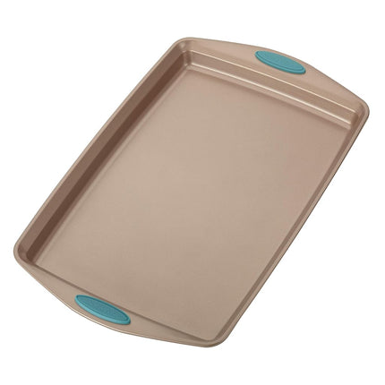 Rachael Ray Cucina Batería de Horno Antiadherente con Asas, Bandeja de Horno/Para Galletas Antiadherente - 28 cm x 43 cm, Marrón Latte
