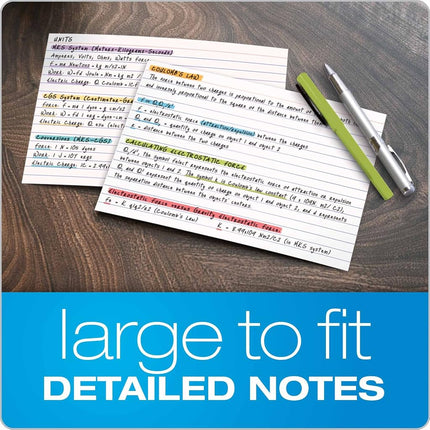 Oxford 51EE Ruled Index Cards, 5" x 8", White, 500 Cards (5 Packs of 100) (51)