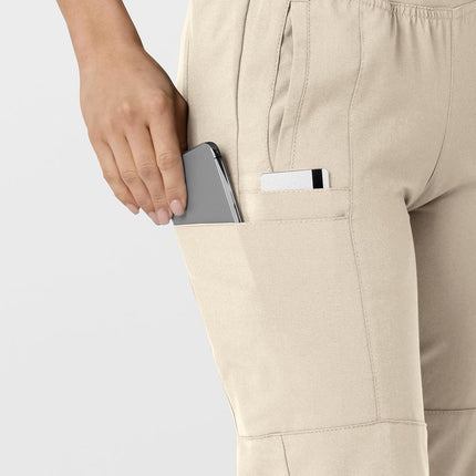 Women's Comfort Waist Cargo Jogger Scrub Pant, Khaki, XS, Khaki, X-Small