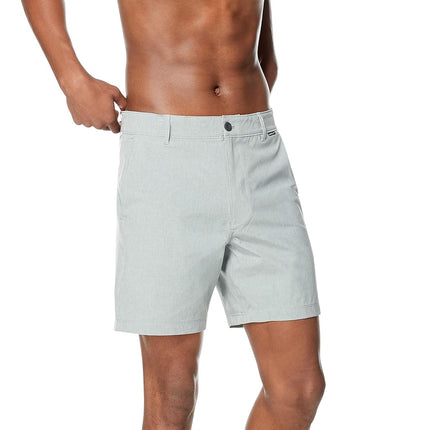 Speedo Men's Swim Trunk Mid Length Hybrid Short, Monument, 34