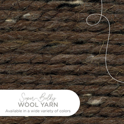 Lion Brand Yarn Wool-Ease Thick & Quick, Super Bulky Wool Blend Yarn for Knitting, Crochet, and Crafts, Barley, 1 Pack