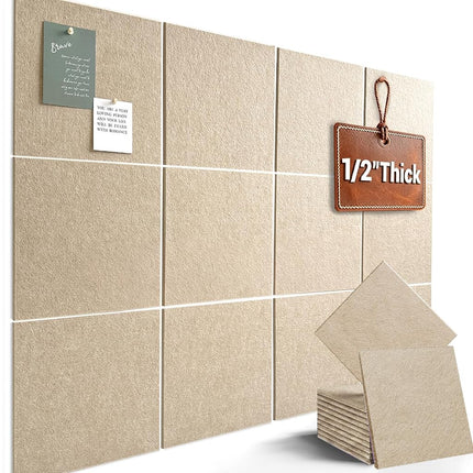 AkuDecor 48" x 36" Large Felt Bulletin Board 1/2" 