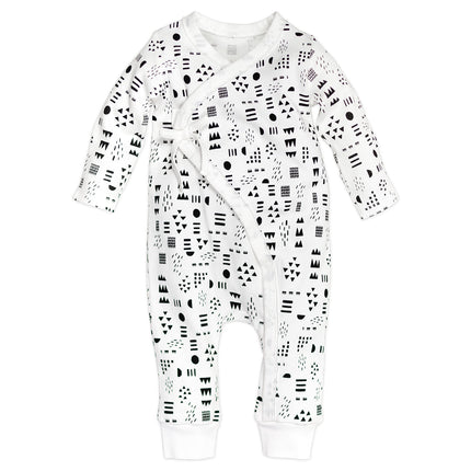 HonestBaby Baby Organic Cotton Kimono Coverall, Pa