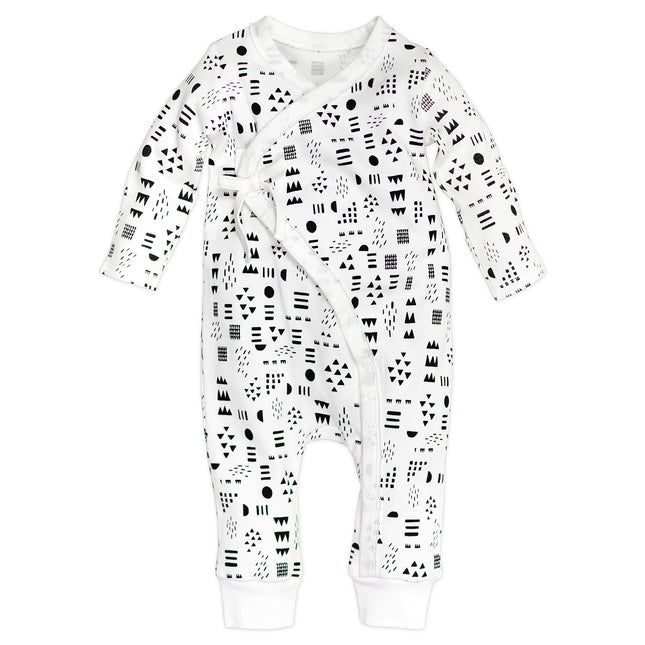 HonestBaby Baby Organic Cotton Kimono Coverall, Pa