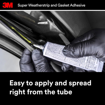 3M 08008 Black Super Weatherstrip Adhesive Tube - 5 oz.